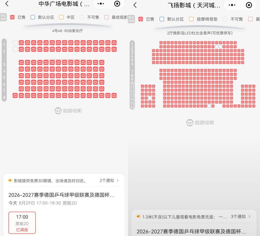 樊振东成影院“票房黑马”，82家电影院直播乒乓球赛，上座率吊打商业片